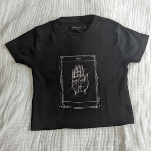 ASOS Night Addict Crop Top Black Boho Festival Tarot